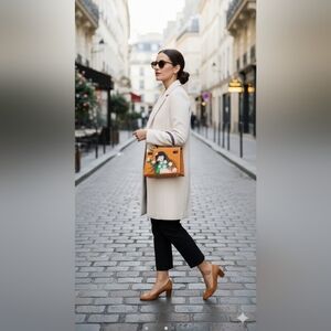 Artistic Orange and Purple Satchel